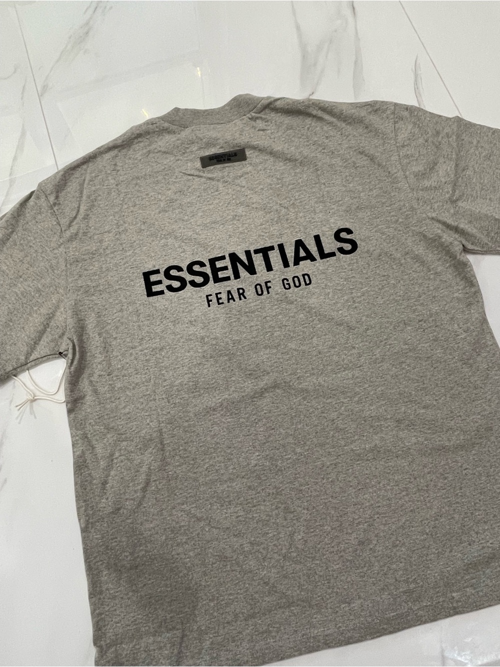 Essentials Fear of God Men's Grey Logo Tee